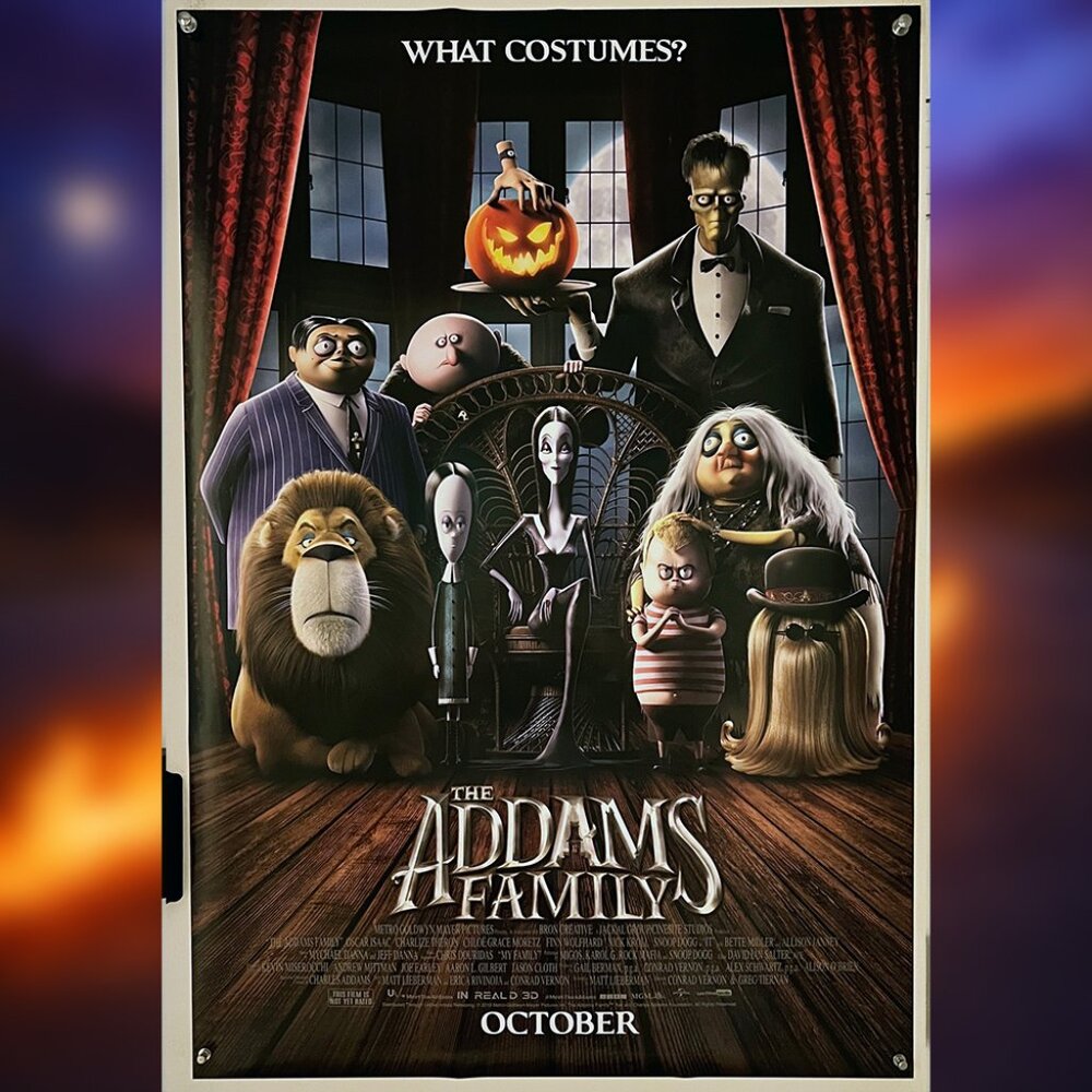 THE ADDAMS FAMILY (2019) - ORIGINAL DOUBLE SIDED MOVIE POSTER